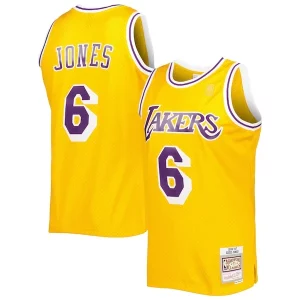 Eddie Jones Los Angeles Lakers 1996/97 Authentique Hardwood Classics Swingman Jersey Gold