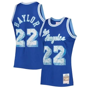 Elgin Baylor Los Angeles Lakers 1996/97 Hardwood Classics NBA 75th Anniversary Diamond Swingman Classique Jersey Royal