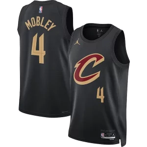Evan Mobley Cleveland Exquisite Cavaliers Jordan Brand Unisex Swingman Jersey Statement Edition Black