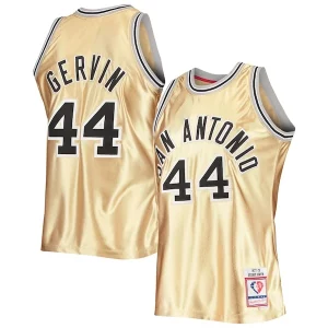 George Gervin San Antonio Spurs 75th Anniversary 1977/78 Hardwood Classics Swingman Vibrant Jersey Gold