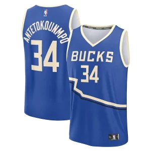 Giannis Antetokounmpo Milwaukee Bucks Youth 2024/25 Fast Break Player Jersey Dashing City Edition Royal