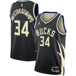 Giannis Antetokounmpo Milwaukee Bucks Jordan Brand Unisex Swingman Jersey Exclusif Statement Edition Black