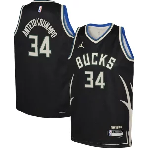Giannis Antetokounmpo Milwaukee Collectible Bucks Jordan Brand Youth Swingman Jersey Statement Edition Black