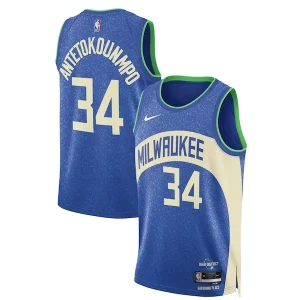 Giannis Classique Antetokounmpo Milwaukee Bucks Nike Unisex 2023/24 Swingman Jersey Blue City Edition