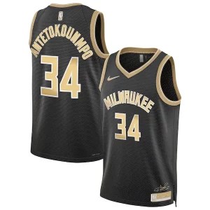 Giannis Antetokounmpo Milwaukee Bucks Nike Unisex Select Series Exclusif Swingman Jersey聽鈥?Black