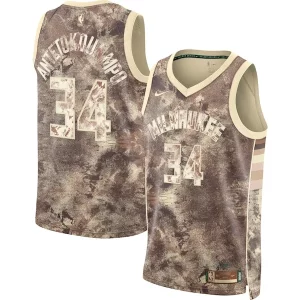 Giannis Antetokounmpo Commémoratif Milwaukee Bucks Nike Unisex Select Series Swingman Jersey Brown