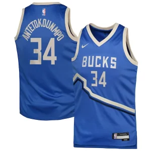 Giannis Antetokounmpo Milwaukee Bucks Nike Superbe Youth 2024/25 Swingman Player Jersey City Edition Royal