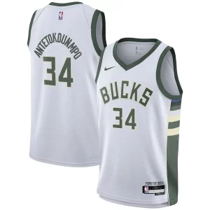 Giannis Antetokounmpo Milwaukee Bucks Nike Youth Magnifique Swingman Jersey Association Edition White