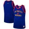 Golden State Warriors Stylish Hardwood Classics Team Heritage Fashion Jersey Royal