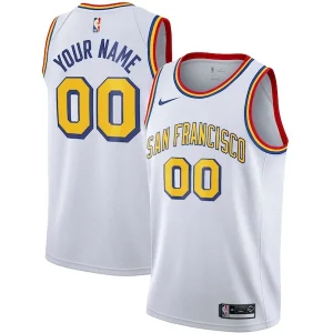 Golden State Warriors Nike Distingué Unisex 2019/20 Custom Swingman Jersey White Classic Edition