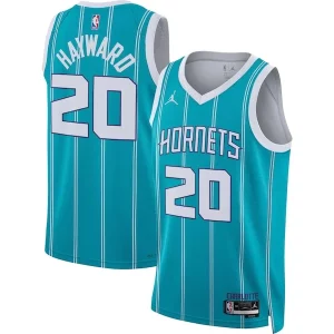 Gordon Hayward Charlotte Hornets Jordan Brand Haut de gamme Unisex Swingman Jersey Icon Edition Teal