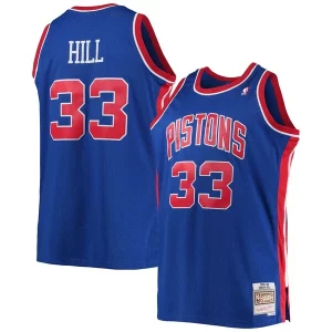 Grant Hill Detroit Pistons 1995/96 Big & Tall Hardwood Exceptionnel Classics Swingman Jersey Blue