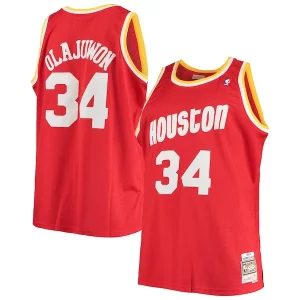 Hakeem Olajuwon Stylish Houston Rockets 1993/94 Big & Tall Hardwood Classics Swingman Jersey Red