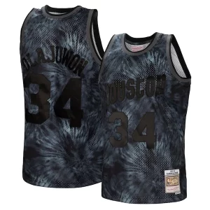 Hakeem Olajuwon Tendance Houston Rockets Hardwood Classics 1993/94 Tie Dye Swingman Jersey Black