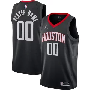 Houston Rockets Jordan Brand Swingman Custom Jersey Moderne Statement Edition Black