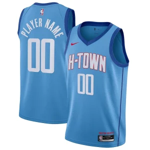 Houston Rockets Nike 2020/21 Swingman Custom Jersey Luxueux Blue City Edition