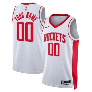 Houston Rockets Nike Unisex Swingman Custom Jersey Splendide White Association Edition