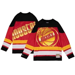 Houston Rockets Women's Hardwood Classics Big Face 4.0 Hockey Jersey Collectible Red