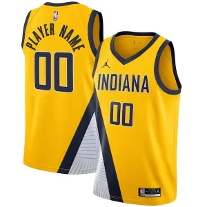 Indiana Pacers Jordan Brand Swingman Custom Jersey Statement Edition Gold Refiné