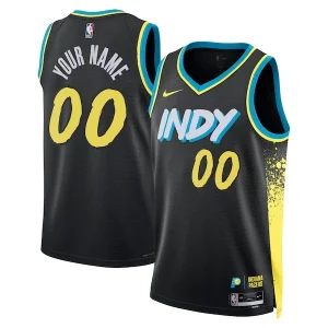 Indiana Pacers Nike Unisex 2023/24 Custom Swingman Jersey Black City Magnifique Edition