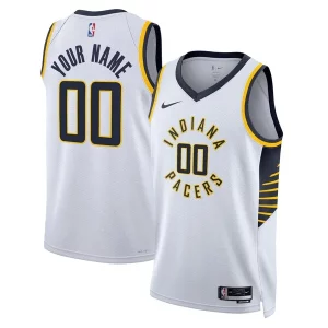 Indiana Pacers Nike Unisex Swingman Custom Jersey White Association Captivant Edition
