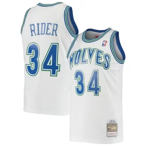 Isaiah Authentique Rider Minnesota Timberwolves 1995/96 Hardwood Classics Swingman Jersey White