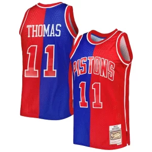 Isiah Thomas Isiah Thomas Hardwood Classics 1988/89 Split Swingman Jersey Uniques Blue/Red