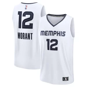 Ja Uniques Morant Memphis Grizzlies Fast Break Replica Player Jersey Association Edition White