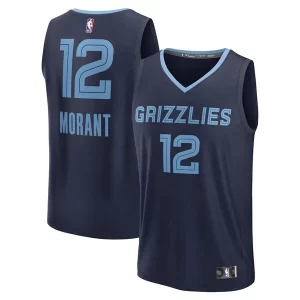 Ja Gracieux Morant Memphis Grizzlies Fast Break Replica Player Jersey Icon Edition Navy