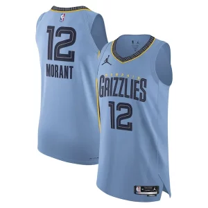 Ja Morant Memphis Moderne Grizzlies Jordan Brand Authentic Player Jersey Statement Edition Light Blue