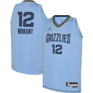 Ja Morant Memphis Grizzlies Jordan Brand Youth Swingman Jersey Statement Edition Light Classique Blue