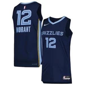 Ja Morant Memphis Grizzlies Bold Nike Authentic Jersey Association Edition Navy