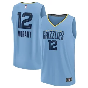 Ja Morant Memphis Grizzlies Luxueux Youth Fast Break Replica Player Jersey Statement Edition Light Blue