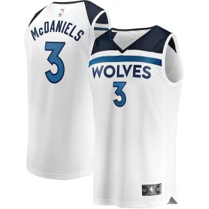 Jaden McDaniels Minnesota Timberwolves Youth Fast Break Replica Player Jersey Notable Association Edition White