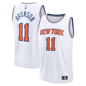 Jalen Brunson New York Knicks Fast Éclatant Break Replica Player Jersey Association Edition White