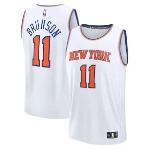 Jalen Captivant Brunson New York Knicks Youth Fast Break Replica Player Jersey Association Edition White