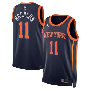 Jalen Brunson New York Vibrant Knicks Jordan Brand Unisex Swingman Player Jersey Statement Edition Navy
