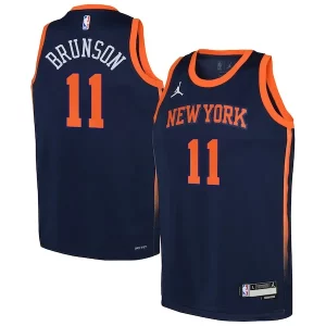 Jalen Brunson Bold New York Knicks Jordan Brand Youth Swingman Jersey Statement Edition Navy