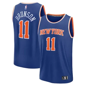 Jalen Brunson New York Knicks Fast Break Replica Player Jersey Icon Edition Blue Personalisable
