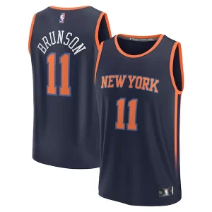 Jalen Brunson New York Knicks Youth Fast Premium Break Replica Player Jersey Statement Edition Navy