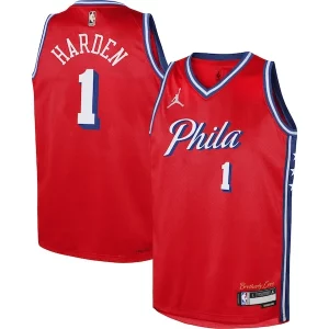 James Captivant Harden Philadelphia 76ers Jordan Brand Youth Swingman Jersey Statement Edition Red