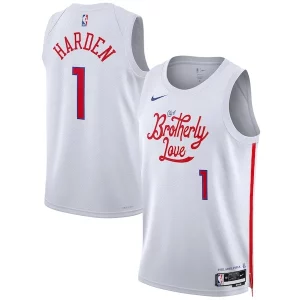 James Harden Philadelphia 76ers Luxueux Nike Unisex 2022/23 Swingman Jersey City Edition White