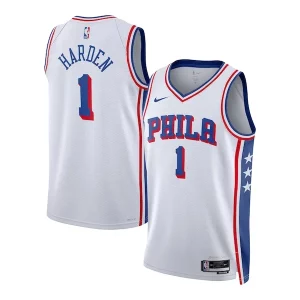 James Harden Distingué Philadelphia 76ers Nike Unisex Swingman Jersey Association Edition White
