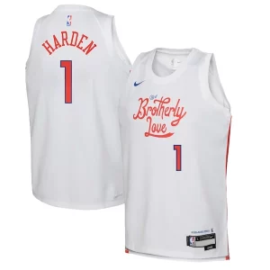 James Harden Philadelphia 76ers Distingué Nike Youth 2022/23 Swingman Jersey City Edition White