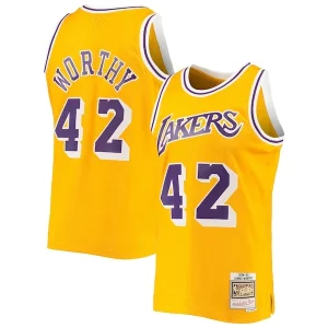 James Worthy Los Angeles Lakers 1984/85 Hardwood Classics Stylish Swingman Jersey Gold