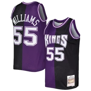 Jason Williams Sacramento Kings Hardwood Classics 2000/01 Split Swingman Jersey Haut de gamme Purple/Black