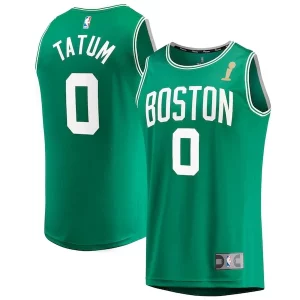 Jayson Tatum Boston Admirable Celtics 2024 NBA Finals Champions Fast Break Replica Player Jersey Kelly Green Icon Edition