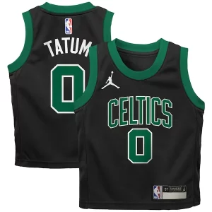 Jayson Tatum Boston Celtics Jordan Brand Preschool 2022/23 Replica Tendance Jersey Statement Edition Black
