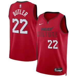 Jimmy Butler Miami Notable Heat Nike Unisex 2024/25 Swingman Player Jersey City Edition Red
