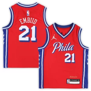 Joel Embiid Philadelphia 76ers Jordan Brand Preschool 2022/23 Replica Notable Jersey Statement Edition Red